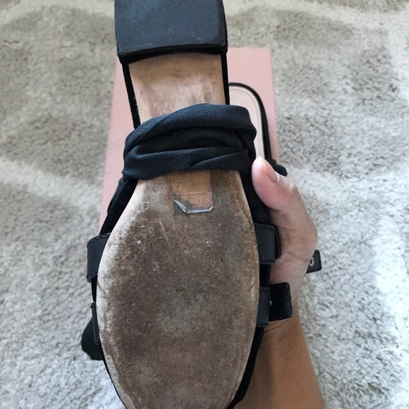 LMiu Miu ankle strap flats